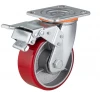5 inch iron core polyurethane belt brake universal wheel