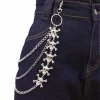 Jewelry fashion retro style metal skull waist chain women street photo trend multi-layer chain pants chain