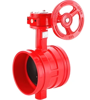 Grooved butterfly valve