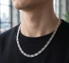 Men's Silver Blade Chain Necklace Sterling Silver 925 for Everyday Wear