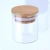 210Ml Chili Seasoning Spice Container Food Storage Jar With Airtight Bamboo Lid Round Clear Spice Jar Glass