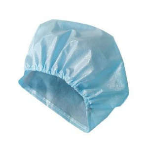 Blue disposable safety protective non-woven cap