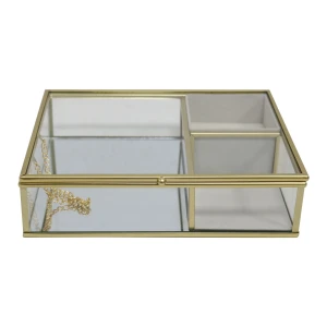 Modern jewelry box, metal jewelry box, necklace, ring, bracelet storage box180-216790