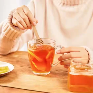 High Quality Wholesale Wooden Honey Dipper Stick Rustic Home Decoration Eco-Friendly Honey Dispensing Tool Kitchen Use