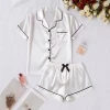 Women's Soft Cotton Pajama Set Long Sleeve Sleepwear Loungewear