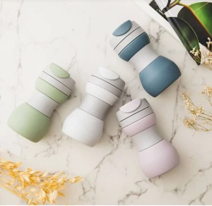 Reusable Collapsible Silicone cups BPA-free Dishwaster Save