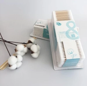 Blister Packing Bamboo Cotton Buds Swabs