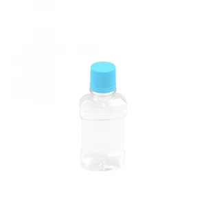 100ml 240ml 500ml empty Oral care Multi-Care Whitening Fresh pet plastic bottles for mouthwash with theft-proof bottle lids