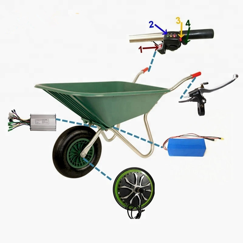 10inch  48v 500w hub motor electric wheelbarrow motor kit with tire