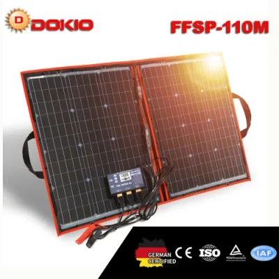 110W (55Wx2PCS) Flexible Foldble Mono Solar Panel 100W for Travel &amp; Boat &amp; RV High Quality Portable Solar Panel