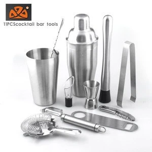 11PCS stainless steel cocktail bar tools