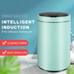 12L 3gallon Smart auto sensor dustbis smart trash can dust bin garbage rubbish waste bin Household kitchen Tiffany Blue round