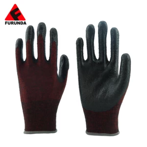 13 Gauge industry yarn with sandy finished nitrile coated glove