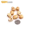 13x14mm Big Hole 1.2mm White Yellow Hand Carved Bone 3D Skull Beads For Jewelry Making Bulk 30 Pcs
