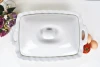 15.5" Square porcelain bakeware with lid
