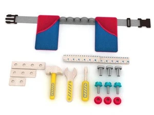 17pcs tools belt wooden tools toy, tools set for kids,kids tool set