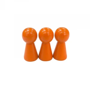 19x40mm Orange Wooden Pawn, chessmen;chess pieces wood/play ludo game/wooden game