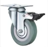 2 Inch Light Duty Grey PVC Rubber Caster Wheel Truckle Grey PU Castor