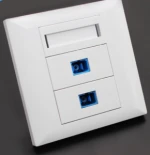 2 ports FTTH 86 faceplate optical fiber faceplate for SC or LC adapter