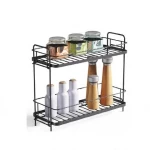 2 Tier Spice Rack Organiser Holder Kitchen Racks Storage Metal Spice Rack Kitchen Counter Storage