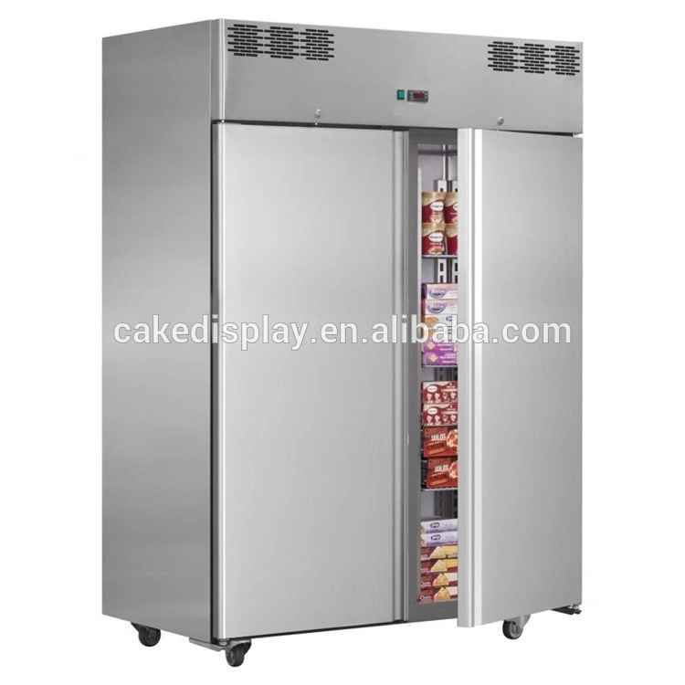 2 Years Warranty -22 Degree Fan Cooling AISI 304 Upright Commercial Freezer With CE &amp; IEC