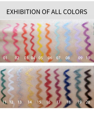 20 Colors bead matte/light waterproof eyeliner glue pen Rotating eye-liner delineador de ojos OEM