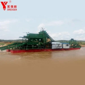 200 ton per hour Bucket Chain Gold Dredger for Sale