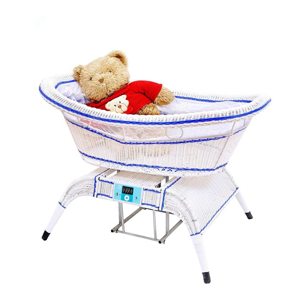 2020 High quality electric baby swing bassinet bed smart baby crib automatic baby cradle