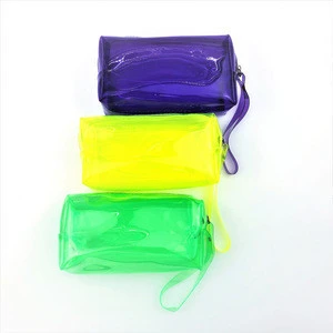 2020 Hot Sale  Custom Clear Transparent Silicone School Office Stationery Pencil Bag Kids Pencil Case