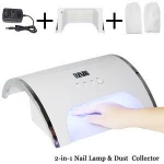 2020 hot selling 80W  2 In 1 Nail Lamp Infrared induction with Nail Duct Suction 2 Fan Vacuum Cleaner For Manicure Tool