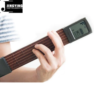 2020 New 6 Fret Hand Type Chord Conversion Exercise Tool,Portable Pocket Guitar with Chord Table