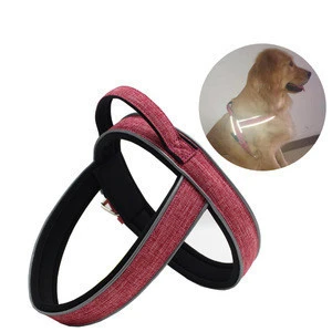 2020 newest hot selling reflective canvas pet supplies accessories dog collar harness clothes leash