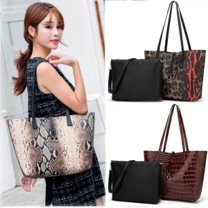 2020 Purse turkey lady pu leather bags crossbody 2 in 1 leather tote leopard handbags sets