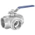 Import 2021 China made T type DN50 3 way thread ball valve of 304 SS use water oil gas weak Acid from China