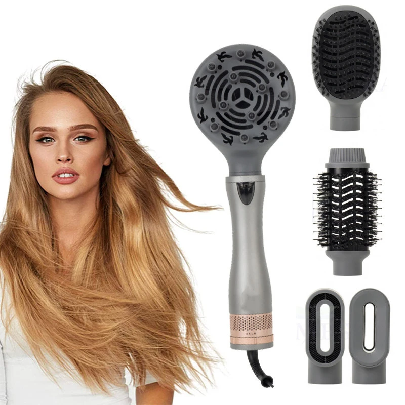 2021 New Arrival 1200w Blow dryer brush Curler Comb One Step leafless Hair Dryer