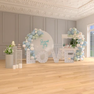 2021 WOWORK fushun new arrivals 1st birthday baby shower supplies metal big letter baby table for festival decoration