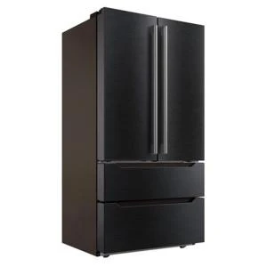 22.5 Cuft Home E Star Black Stainless Steel French Door Refrigerator