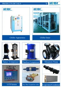 250L capacity and 380V/50HZ power industrial  water chiller price