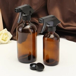 250ml Amber Glass Spray Bottle w/ trigger mist stream sprayer for Essential oils Cleaning Hairdressing Plants Flowers Hair Salon