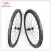 28 inch carbon bicycle wheels chinese carbon wheels 50 25 tubular DT240 and Sapim spokes 24H spoke holes