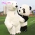 Import 3 m brown and white inflatable costumes walking mascot polar bear costume from China