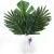 Import 30 PCS 15.7" Large Tropical Palm Leaves with Stem Fake Leaves Tropical Party Hawaiian Jungle Beach Safari Leaves Luau Party from China