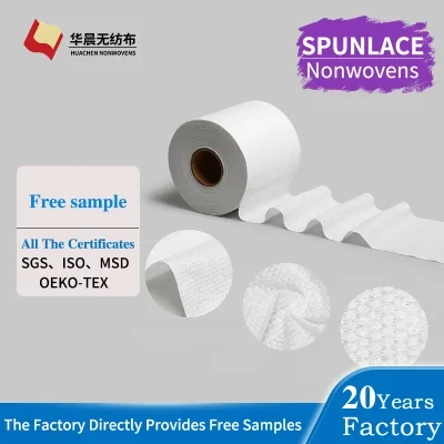 30% Polyester + 70% Viscose Spunlace Nonwoven Parallel Cross Emboss Spunlace Nonwoven Fabric Factory for Personal Care