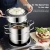 Import 304 stainless steel kitchen cooker multi-layer cooking pot with steamer drawer three-layer double bottom pot from China