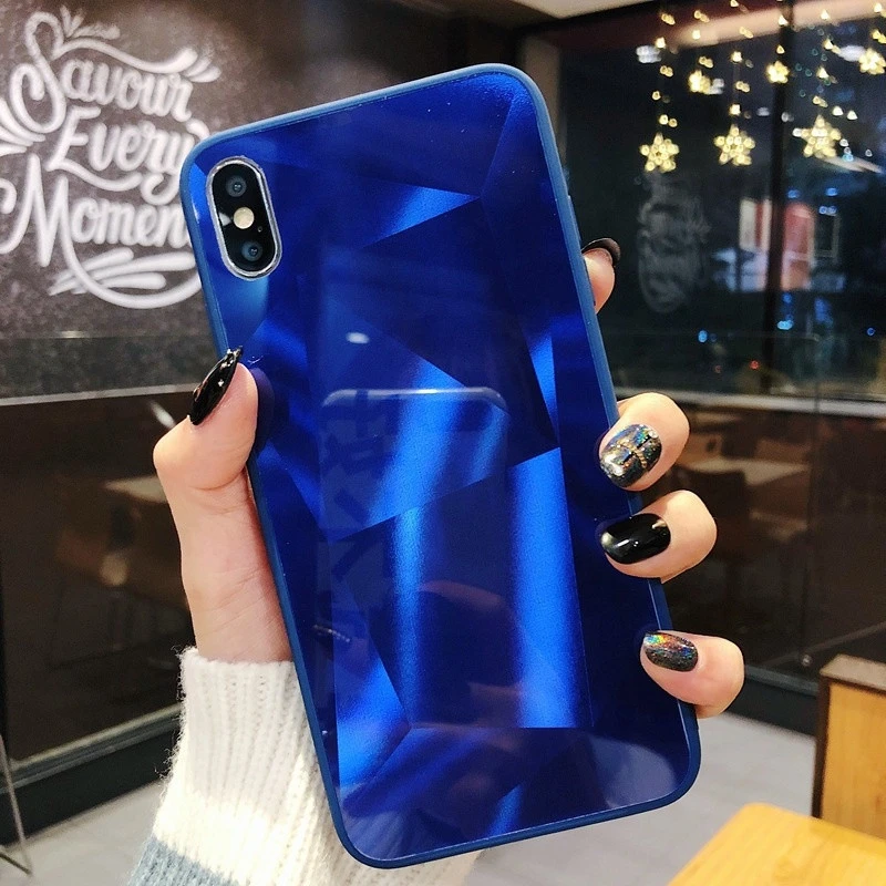 3D diamond shape phone case mirror for iphone