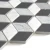 Import 3D marble mosaic tile white and black triangle mosaic for house from China