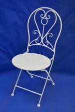 3pcs french white wrought iron metal bistro set