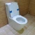 Import 4 inch p-trap wash down one piece bathroom WC water closet ceramic white color toilet from China