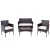 Import 4 Pieces Outdoor Patio Furniture Sets Rattan Chair Wicker Conversation Set, Backyard Porch Garden Balcony Furniture from China