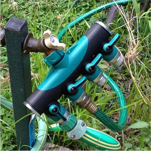 4 Way Garden Hose Connector Splitter Great Faucet Manifold Fitting for Drip Irrigation Timers and Lawns